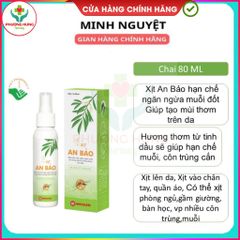 Xịt Chống Muỗi An Bảo Nam Dược 80ml - An Toàn Từ Thảo Dược, Hương Thơm Đuổi Muỗi & Côn Trùng Cho Trẻ Từ 3 Tuổi Trở Lên