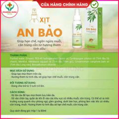 Xịt Chống Muỗi An Bảo Nam Dược 80ml - An Toàn Từ Thảo Dược, Hương Thơm Đuổi Muỗi & Côn Trùng Cho Trẻ Từ 3 Tuổi Trở Lên