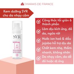 Kem Dưỡng Da Nhạy Cảm SVR Sensifine Extreme 50ml - Phục Hồi, Cấp Ẩm, Làm Dịu Da Yếu, Không Hương Liệu, Dùng Hằng Ngày