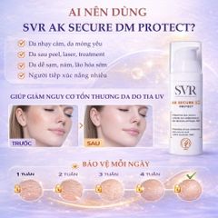Kem Chống Nắng SVR AK Secure DM Protect SPF50+ 50ml - Bảo Vệ Da Nhạy Cảm, Chăm Sóc Da Yếu từ Thương Hiệu Pháp