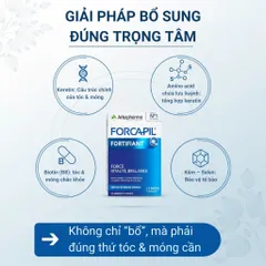 Viên Uống Arkopharma Forcapil Fortifiant 60 viên - Bổ Sung Dinh Dưỡng Tóc và Móng, Giảm Gãy Rụng, Tăng Cường Sức Khỏe Tóc