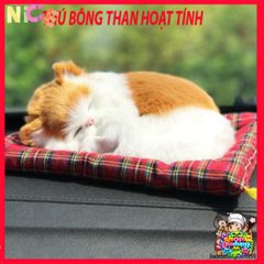 Gấu Bông Mèo Hoa Cúc Khử Mùi Ô Tô - Lõi Than Hoạt Tính Lọc Không Khí Dễ Thương Trang Trí Nội Thất Xe Hơi