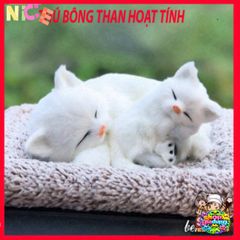 Gấu Bông Mèo Hoa Cúc Khử Mùi Ô Tô - Lõi Than Hoạt Tính Lọc Không Khí Dễ Thương Trang Trí Nội Thất Xe Hơi