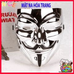 Mặt Nạ Hacker Anonymous Độc Đáo - Phụ Kiện Cosplay Siêu Ngầu, Màu Vàng, Bạc, Đen, Trắng Cho Người Yêu Công Nghệ