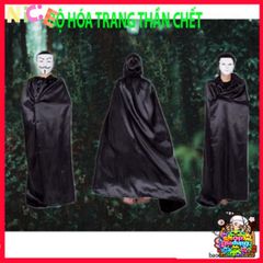 Bộ Trang Phục Thần Chết Halloween Nam Nữ - Y Phục Độc Đáo Kèm Mặt Nạ và Găng Tay, Phong Cách ấn Tượng Cho Tiệc Hóa Trang