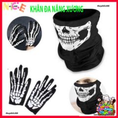 Khẩu Trang Đầu Lâu Xương - Khăn Đa Năng Vải Lanh Thoáng Mát 50cm Cho Phượt, Leo Núi, Thể Thao, Quà Tặng Cá Tính