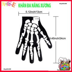 Khẩu Trang Đầu Lâu Xương - Khăn Đa Năng Vải Lanh Thoáng Mát 50cm Cho Phượt, Leo Núi, Thể Thao, Quà Tặng Cá Tính