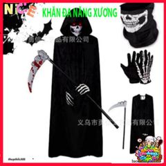 Khẩu Trang Đầu Lâu Xương - Khăn Đa Năng Vải Lanh Thoáng Mát 50cm Cho Phượt, Leo Núi, Thể Thao, Quà Tặng Cá Tính