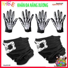 Khẩu Trang Đầu Lâu Xương - Khăn Đa Năng Vải Lanh Thoáng Mát 50cm Cho Phượt, Leo Núi, Thể Thao, Quà Tặng Cá Tính