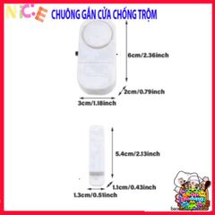 Bộ 2 Chuông Chống Trộm Không Dây - Thiết Bị An Ninh Bảo Vệ Cửa 24/7, Âm Thanh Báo Động Mạnh Mẽ, Dễ Dàng Lắp Đặt