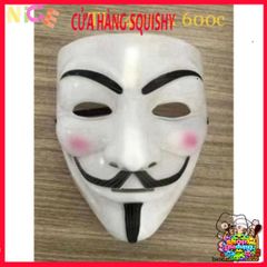 Mặt Nạ Hacker Anonymous - Phụ Kiện Cosplay Halloween Vàng, Bạc, Đen, Trắng, Đồ Trang Trí Thú Vị cho Người Thích Sợ Hãi