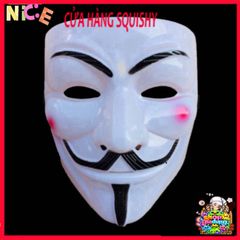 Mặt Nạ Hacker Anonymous - Phụ Kiện Cosplay Halloween Vàng, Bạc, Đen, Trắng, Đồ Trang Trí Thú Vị cho Người Thích Sợ Hãi