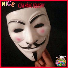 Mặt Nạ Hacker Anonymous - Phụ Kiện Cosplay Halloween Vàng, Bạc, Đen, Trắng, Đồ Trang Trí Thú Vị cho Người Thích Sợ Hãi