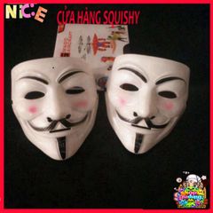 Mặt Nạ Hacker Anonymous - Phụ Kiện Cosplay Halloween Vàng, Bạc, Đen, Trắng, Đồ Trang Trí Thú Vị cho Người Thích Sợ Hãi