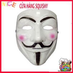 Mặt Nạ Hacker Anonymous - Phụ Kiện Cosplay Halloween Vàng, Bạc, Đen, Trắng, Đồ Trang Trí Thú Vị cho Người Thích Sợ Hãi