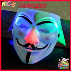 Mặt Nạ Hacker Anonymous - Phụ Kiện Cosplay Halloween Vàng, Bạc, Đen, Trắng, Đồ Trang Trí Thú Vị cho Người Thích Sợ Hãi