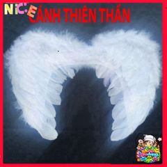 Đôi Cánh Thiên Thần Trắng Cho Bé - Phụ Kiện Hóa Trang Thú Vị - Kích Thước 45x35 cm, An Toàn và Ngọt Ngào
