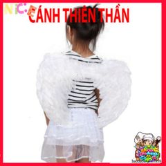 Đôi Cánh Thiên Thần Trắng Cho Bé - Phụ Kiện Hóa Trang Thú Vị - Kích Thước 45x35 cm, An Toàn và Ngọt Ngào