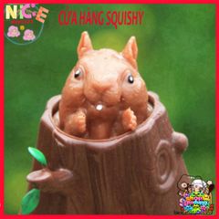 SÓC NÂU TRỐN TRONG GỐC CÂY Squishy Mochi - Đồ Chơi Thư Giãn Dễ Thương, Giải Tỏa Stress, Món Quà Tuyệt Vời Cho Trẻ Em Và Người Lớn