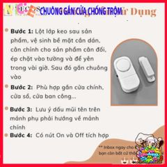 Chuông Báo Cảm Biến Thông Minh DECOSA - Bảo Vệ An Ninh Cửa Chính & Cửa Sổ, Âm Thanh Cảnh Báo Trên 90 dB, Dễ Dàng Lắp Đặt