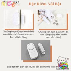 Chuông Báo Cảm Biến Thông Minh DECOSA - Bảo Vệ An Ninh Cửa Chính & Cửa Sổ, Âm Thanh Cảnh Báo Trên 90 dB, Dễ Dàng Lắp Đặt