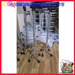 Gậy đi bộ 4 chân siêu bền - Hỗ trợ di chuyển an toàn cho người già và người tập luyện - Chống trượt và điều chỉnh chiều cao linh hoạt
