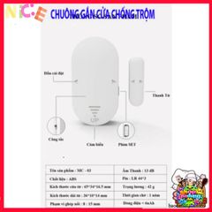 Chuông Báo Khách Đa Năng CTFAST MC-03 - Thiết Bị Cảnh Báo Chống Trộm Thông Minh cho Cửa và Cửa Sổ, Âm Thanh Lớn 130dB