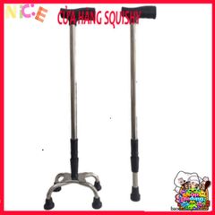 Gậy Batoong 4 Chân INOX - Hỗ Trợ Di Chuyển An Toàn Cho Người Già và Người Khuyết Tật - Chống Trơn Trượt, Thiết Kế Siêu Bền