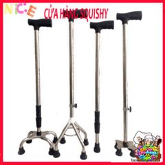 Gậy Batoong 4 Chân INOX - Hỗ Trợ Di Chuyển An Toàn Cho Người Già và Người Khuyết Tật - Chống Trơn Trượt, Thiết Kế Siêu Bền