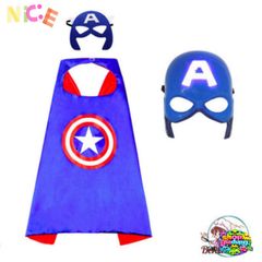 Bộ Trang Phục Siêu Nhân Captain America - Áo Choàng, Mặt Nạ LED, Khiên Phát Sáng và Gậy Âm Thanh - Đồ Hóa Trang Đầy Sáng Tạo Cho Trẻ Em