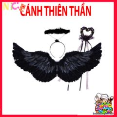 Bộ Cánh Thiên Thần Cosplay Cho Bé - Bộ Trang Phục Hóa Trang Dễ Điều Chỉnh Với Đũa Phép Và Băng Đô Cho Halloween và Tiệc Hóa Trang