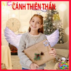 Bộ Cánh Thiên Thần Cosplay Cho Bé - Bộ Trang Phục Hóa Trang Dễ Điều Chỉnh Với Đũa Phép Và Băng Đô Cho Halloween và Tiệc Hóa Trang