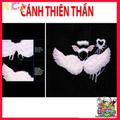 Bộ Cánh Thiên Thần Cosplay Cho Bé - Bộ Trang Phục Hóa Trang Dễ Điều Chỉnh Với Đũa Phép Và Băng Đô Cho Halloween và Tiệc Hóa Trang