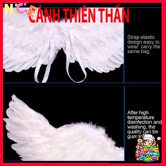 Bộ Cánh Thiên Thần Cosplay Cho Bé - Bộ Trang Phục Hóa Trang Dễ Điều Chỉnh Với Đũa Phép Và Băng Đô Cho Halloween và Tiệc Hóa Trang