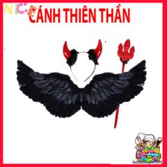 Bộ Cánh Thiên Thần Cosplay Cho Bé - Bộ Trang Phục Hóa Trang Dễ Điều Chỉnh Với Đũa Phép Và Băng Đô Cho Halloween và Tiệc Hóa Trang