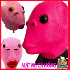 Mặt Nạ Cá HỒNG Silicone Hóa Trang - Perfect Cosplay Halloween Mũ Ếch Xanh - Sản Phẩm Độc Đáo Cho Lễ Hội Hóa Trang