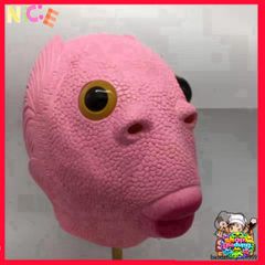 Mặt Nạ Cá HỒNG Silicone Hóa Trang - Perfect Cosplay Halloween Mũ Ếch Xanh - Sản Phẩm Độc Đáo Cho Lễ Hội Hóa Trang