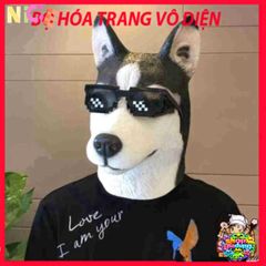Mặt Nạ HUSKY Chó Ngáo Đen Halloween - Phụ Kiện Hóa Trang Độc Đáo Cho Tiệc Tùng và Sự Kiện Cosplay