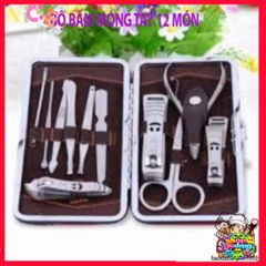 Bộ Dụng Cụ Chăm Sóc Móng Tay 12 Món Cao Cấp - Thiết Kế Hiện Đại Hàn Quốc, Đầy Đủ Tiện Ích Cho Sắc Đẹp Tại Nhà