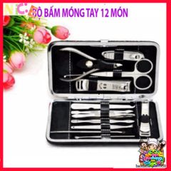 Bộ Dụng Cụ Chăm Sóc Móng Tay 12 Món Cao Cấp - Thiết Kế Hiện Đại Hàn Quốc, Đầy Đủ Tiện Ích Cho Sắc Đẹp Tại Nhà