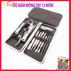 Bộ Dụng Cụ Chăm Sóc Móng Tay 12 Món Cao Cấp - Thiết Kế Hiện Đại Hàn Quốc, Đầy Đủ Tiện Ích Cho Sắc Đẹp Tại Nhà