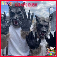 Mặt Nạ Trùm Đầu Nhập Vai Chó Sói & Ma Sói - Phụ Kiện Halloween Cosplay Độc Đáo, Tham Gia Bữa Tiệc Hóa Trang Sinh Động