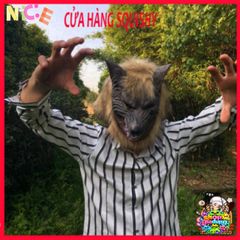 Mặt Nạ Trùm Đầu Nhập Vai Chó Sói & Ma Sói - Phụ Kiện Halloween Cosplay Độc Đáo, Tham Gia Bữa Tiệc Hóa Trang Sinh Động
