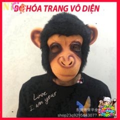 Mặt Nạ Khỉ Đột Đen Halloween - Phụ Kiện Hóa Trang Độc Đáo Cho Những Bận Rộn 12 Tuổi Trở Lên, Thiết Kế 3D Gợi Nhớ Hacker