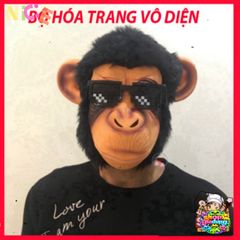 Mặt Nạ Khỉ Đột Đen Halloween - Phụ Kiện Hóa Trang Độc Đáo Cho Những Bận Rộn 12 Tuổi Trở Lên, Thiết Kế 3D Gợi Nhớ Hacker