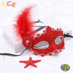 Mặt Nạ Lông Vũ Độc Đáo Cho Bữa Tiệc - Phụ Kiện Thời Trang Năng Động Và ấn Tượng, Đèn Led Tùy Chọn