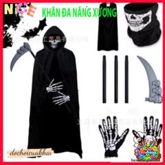 Khẩu Trang Đầu Lâu Xương Cá Đa Năng - Khăn Lanh Thoáng Mát, Chống Nắng, Phụ Kiện Thời Trang Cho Mọi Hoạt Động Ngoài Trời 50cm