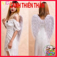 Bộ Trang Phục Thiên Thần Trắng Đôi - Cánh Lông Vũ Rực Rỡ cho Trẻ Em - Hoá Trang Dễ Dàng, Kích Thước Đang Có Sẵn