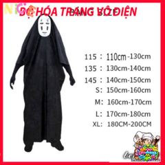 Set Bộ Y Phục Nhập Vai Ma Vô Diện Spirited Away - Cosplay Chính Hãng cho Tất Cả Lứa Tuổi với Áo Choàng và Mặt Nạ Huyền Bí