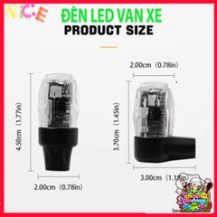 Đèn Led Lốp Xe Ô Tô Xe Máy Xe Đạp - Bộ 4 Nắp Van Trang Trí Cảm Biến Rung, Sạc Type-C Tiện Lợi, Đa Màu Sắc Thời Trang